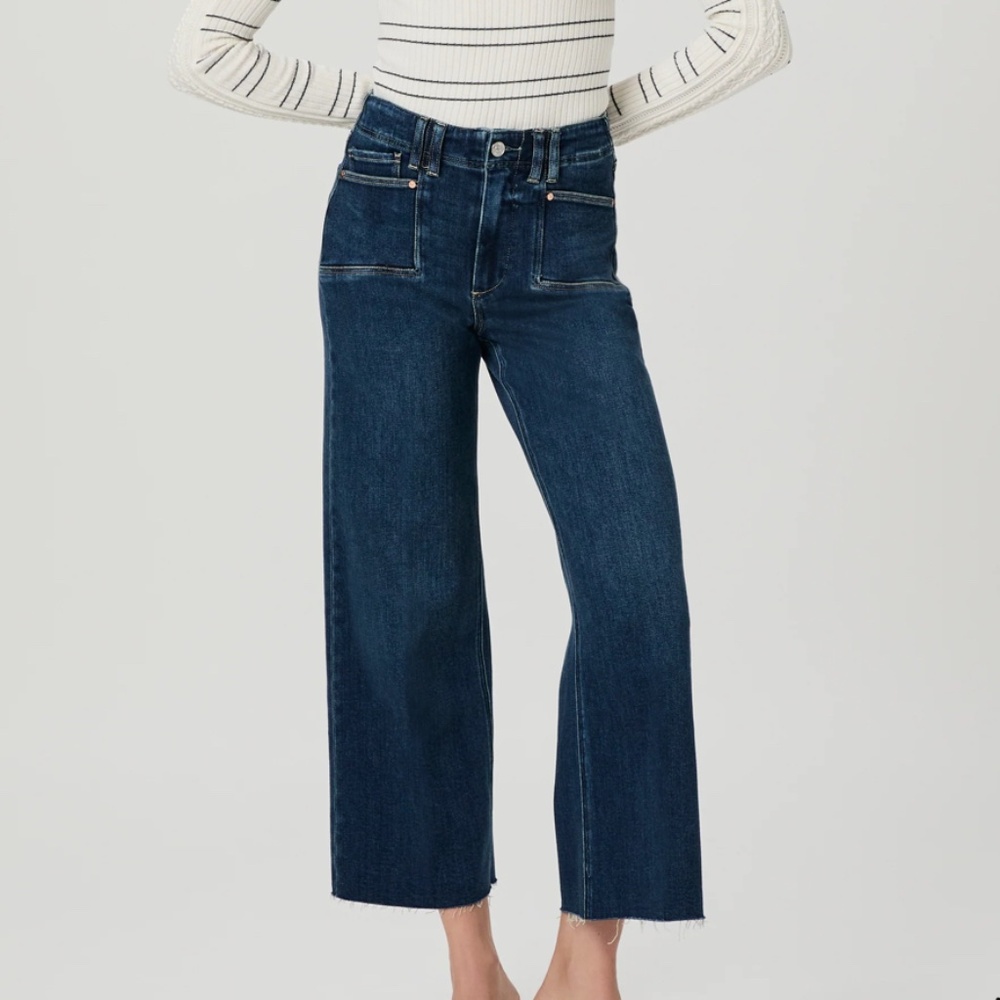 NWT Paige Anessa Ankle Wide Leg Jeans